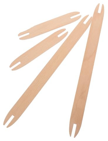 Hohopeti 5 Sets Strickwerkzeuge Holzschiffchen-webstab Für Schals Wandteppiche Feines Garn Webwerkzeug Holzhäkelnadel Nähzubehör 4 Stück * 5