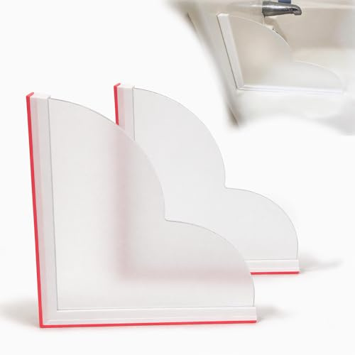 2 Pack Large Shower Splash Guard for Walk in Shower, Upgrade 9.25 x 9.25 In Bath Tub Splash Guards, Shower Corner Bathtub Water Blocker, Waterproof Shower Accessories to Keep Water in Shower