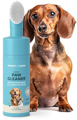 Uproot Clean Dog Paw Cleaner - No-Rinse Paw Cleaner for Dogs - Easy Dog Foot Washer with Bristle Brush - Fragrance-Free Foot Scrubber for Home and On-the-Go - Hypoallergenic & Safe All Dogs