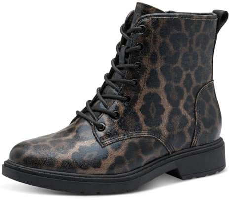 Jana Dam spetsbåt platt vegansk modestövlar, mörk leopard, 39 EU, Mörk leopard, 39 EU