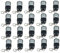 20 mandos a Distancia para Puerta y Garaje de código Fijo 433,92 MHz con 4 Botones