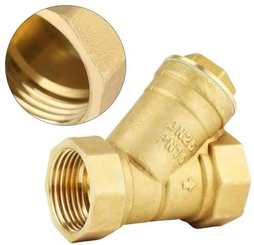 SFJSFIMQ 1 Pouce en Laiton Type Y crépine clapet Anti-Retour Filetage Femelle 3 Voies vanne crépine for filtrer Les impuretés de l'eau