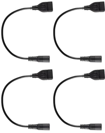 Gorise Cable De Alimentación USB a CC De 5 V (4 Unidades), Cable Conversor Hembra a Hembra De 5,5 X 2,1 Mm Para Convertir Diversos Dispositivos CC Y USB.