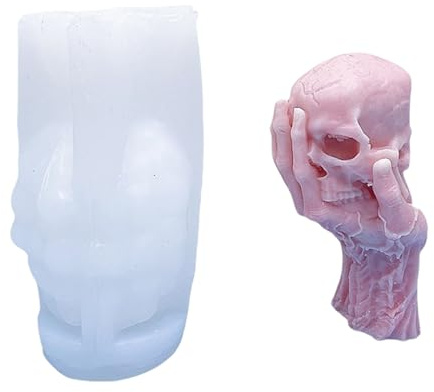 Moules en résine en forme de tête de mort pour Halloween, moules en silicone en résine époxy pour décoration de la maison