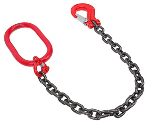 KICHOUSE Catena Con Gancio Per Sollevamento Imbracatura Resistente in Acciaio Al Manganese Utilizzabile Per Movimentazione Merci Pesanti Ristrutturazioni Domestiche e Cantieri Edili