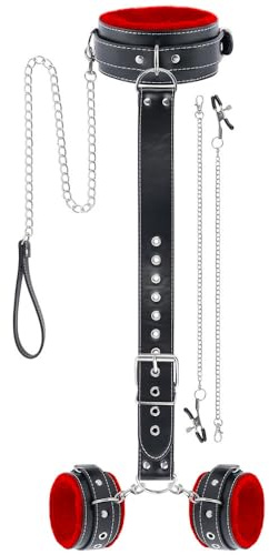Set BDSM con esposas para muslos y tobillos – Juego de restricción ajustable para parejas – Juguete sexual erótico para roles, sumisión y fantasías de dominación en el dormitorio
