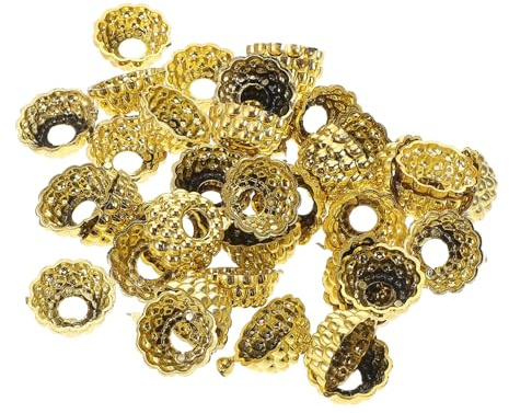 Anneome 100 pezzi Capsule Ornamentali Natale per Decorazioni Albero Coperture Eleganti per Palline e Vetro Accessori per da Te Natalizi Color Oro