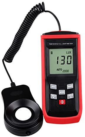 Luxmetro portatile, Misuratore luminoso di illuminazione di luxmetro digitale 200000LUX Lux/FC Illuminometer, Glossmeter,piante acquario luce tester
