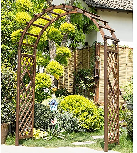 Arche de jardin en bois – Pergola treillis extérieur pour mariage, fête et décoration de pelouse, 150 x 226 cm – Tonnelle élégante pour cérémonie de jardin et décoration de terrasse