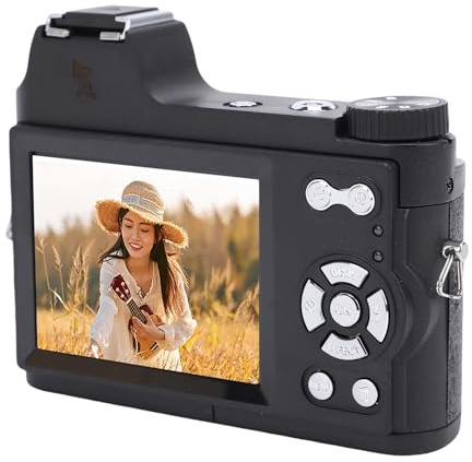 Sxhlseller Cámara Digital 4K sin Espejo para Fotografía, Cámaras de Vlogging de 48MP con Zoom Digital 18x, Cámara de Video de Enfoque Manual con Agarre sin Deslizamiento, Vlog Travel