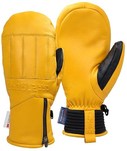 Harssidanzar Manoplas Invierno térmicas Snowboard Unisex KM065 Amarillo L