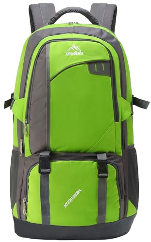 NTUOCAW 80L Hiking Backpack Large Camping Rucksack for Men Women Lightweight Waterproof Travel Backpack Black Trekking Backpack for Outdoor Sports Cycling Climbing Mountaineering