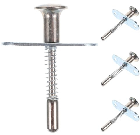 NULYLU 4 Pezzi Stantuffi a Molla in Ferro Argento per Culla e Letto Piccolo, Resistenti alla Corrosione e Anti-invecchiamento, Accessori di Fissaggio Pratici e Durevoli