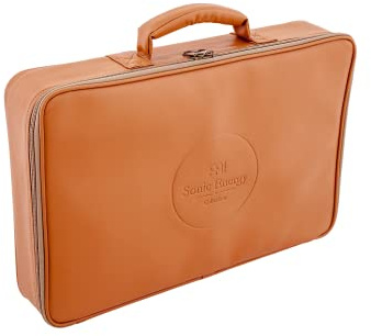 Sonic Energy Klangstab Etui, 8 Fächer (ECC-8) | Tasche für acht Sonic Energy Energy Chimes, 32 x 43 x 8 cm, Kunstleder, Schaumstoff