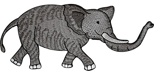 bestickt Elefant Eisen auf Badge Sew On Patch Tier Stickerei Tuch Aufnäher