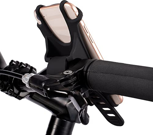 Premium Fahrrad Handyhalterung für Smartphones [ Größe L ] - für alle Fahrradlenker - Langlebiges Rutschfestes Silikon - Universal Befestigung für 99% Aller Smartphones - Sicher & Flexibel - Silico