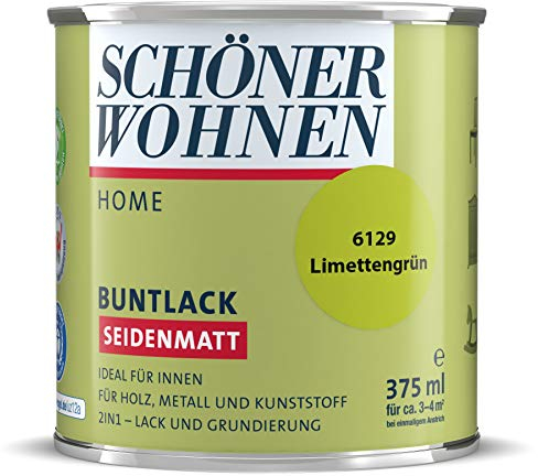 DurAcryl Buntlack 375 ml Limettengrün RAL 6129 Seidenmatt Schöner Wohnen