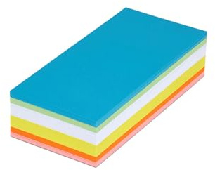 MAUL Moderationskarten rechteckig gelb blau grün rot orange weiß | blanko für freie Ideen, griffiges 150 g/m² Papier, ideal für Workshops Meetings Brainstorming, 250 Stück auf Vorrat