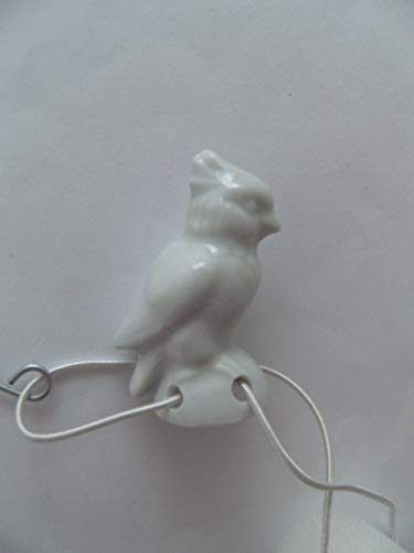 Lindner Porzellan Tropfenfänger Kakadu, weiß, für Kaffee- oder Teekannen, Tier Papagei Vogel