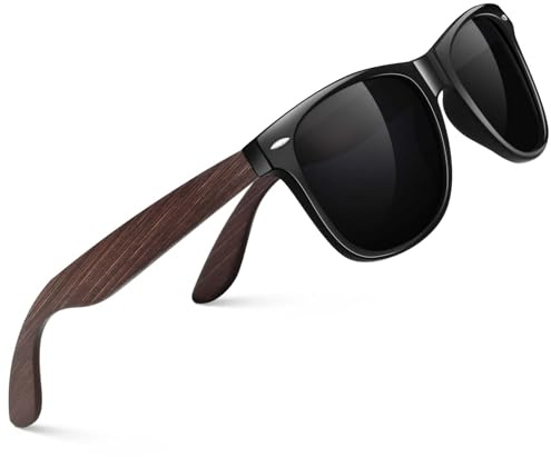 CGID Sonnenbrille Herren Damen Polarisiert Bambus Brillengläser CAT3 CE mit UV400-Schutz für Angeln Fahren