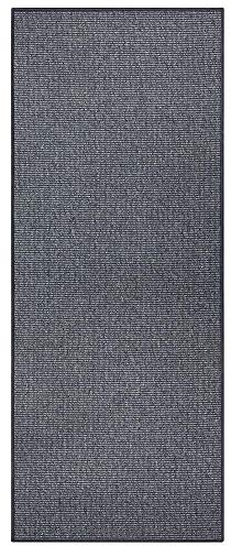 BT Carpet Bouclé Läufer – Küchenläufer rutschfest Teppichläufer Flachgewebe Kurzflor Teppich Küchenteppich für Flur, Küche, Wohnzimmer, Badezimmer, Bad – Anthrazit, 67x200cm