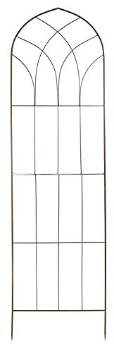 RUDDINGS WOOD Extra Large Rust Effect Garden Trellis Plant Privacy Flower Clematis Metal Wall Frame Trellises 2.1m x 0.6m