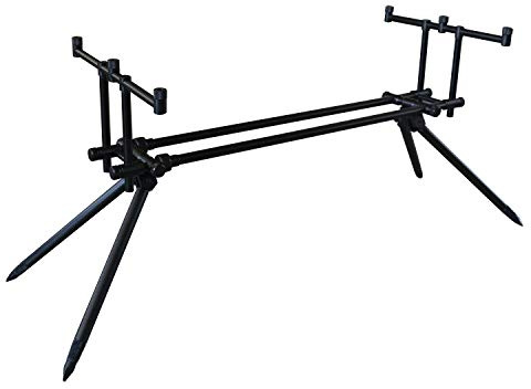 Sonik Stanz Rod Pod - Rodpod für Karpfenangeler als 3er Rutenauflage - Schwarzes Rod Pod aus extrem stabilen Materialien - Drei Ruten Pod