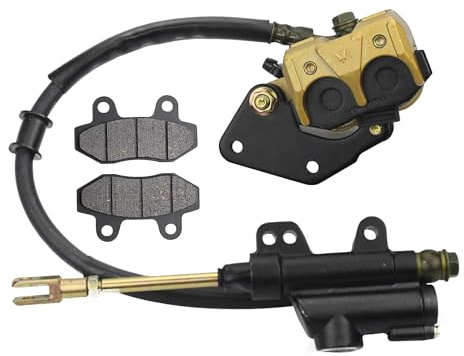 GOOFIT Conjunto De Cilindro Maestro De Freno De Disco Trasero Con Pastillas De Freno Reemplazo Para VehíCulos Todoterreno Atv De 50cc 70cc 90cc 110cc 125cc