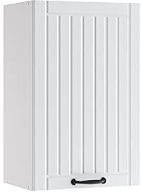 Vicco Hängeschrank Fame-Line, Weiß Landhaus, 45 cm | MDF-Front · Soft-Close · 2 Einlegeböden · Metallgriffe · ✓ Praktischer Stauraum