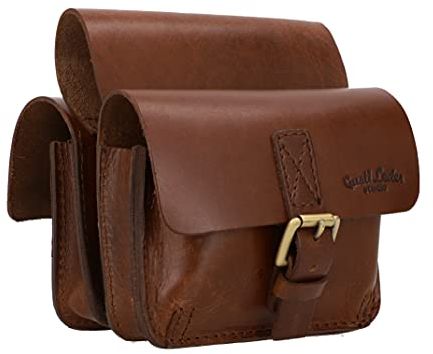 Gusti Rahmentasche Leder - Arie den H. Gepäckträgertasche Doppelpacktasche Fahrradtasche Ledertasche Vintage Braun Leder