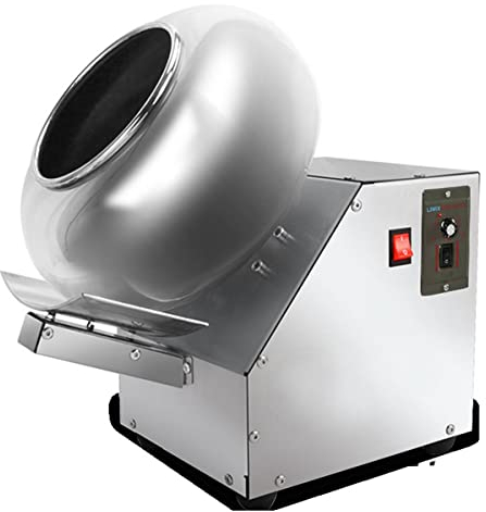 ALSUP Máquina automática de Recubrimiento de tabletas Máquina de Recubrimiento de Chocolate Máquina de Recubrimiento de azúcar Pan Mesa Pequeña Comercial Mini Chocolate Panning Máquina,220V