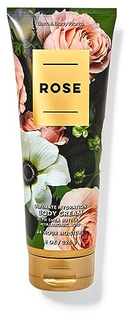 Bath & Body Works Rose Ultimate Moisturising Body Cream for Women Gift Set 8 Ounces Pink