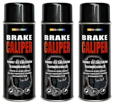 Fahrzeugteile Hoffmann 3er Sparpack 400ml Bremssattellack Bremssattel Farbe Schwarz