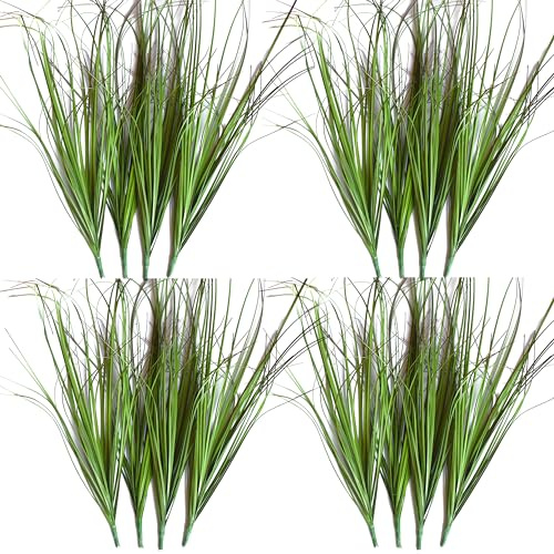 VANTREE 16PCS Artificial Plants, Wheat Grass Greenery Stems, Fake Tall Grass for Home Decor, Indoor Outdoor Decor, 18.9 Inches