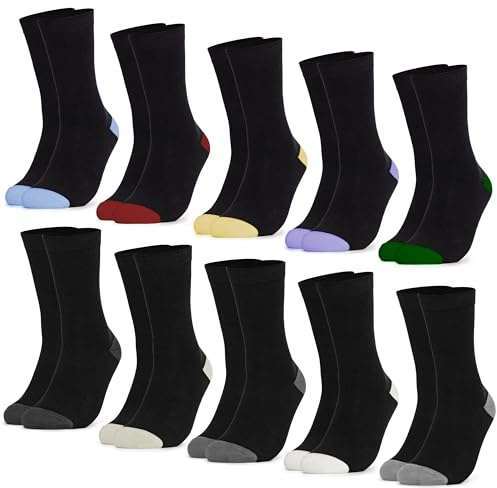 Occulto strumpor kvinnor 10 pack (modell: Gertrud) Svart Blandning 39-42