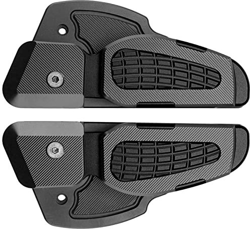 ZIAYI Beifahrer Fußrasten Motorrad Faltbare Trittstufen Verlängerung Fußpedal Adapter 2017 2018 2019 2020 Für Vespa Prima Sprint 125 150 (Color : Schwarz)
