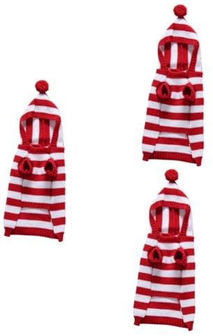 BESPORTBLE 3stücke Weihnachtlicher Hundepullover Aus Hochwertigem Niedlicher Strickpullover Für Kleine Bis Mittelgroße Hunde Bequem Und Leicht Für Weihnachtsfeier Und Festliche Anlässe