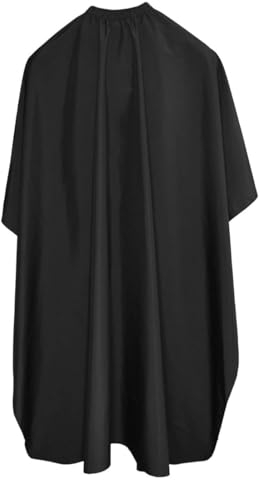 PBAHAUP Mantelle per Parrucchiere, mantella parrucchiere taglio capelli, Mantella Taglio Capelli a Tutta Lunghezza, mantella barbiere leggera, per Acconciatura, Taglio e Capelli che Muoiono, nero