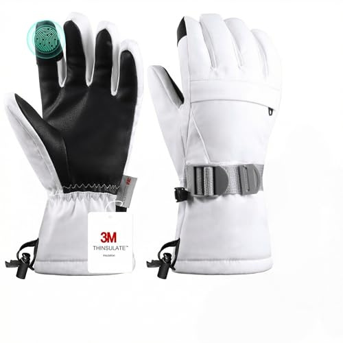 Pnosnesy Ski Gloves, Warmest Waterproof and Breathable Snow Gloves for Cold Weather, Fits Both Men & Women,for Parent Child Outdoor