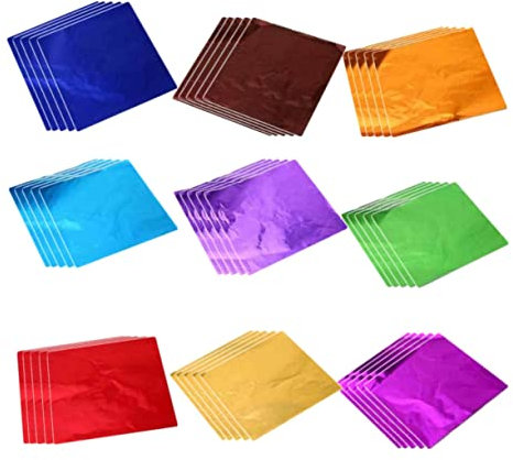 COLLBATH Gourmet-papierverpackungen Aus Aluminiumfolie 900 Stück 8 X 8 cm Für Süßigkeiten Schokolade Verpackungen Geburtstagsparty-zubehör