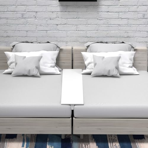 Bettbrücke Doppelbett zu King Konverter, Verbindungsstück für zwei Doppelmatratzen, geteilter King-Lückenfüller für verstellbares Bett, rutschfest, waschbarer Bezug (203 x 25 cm)