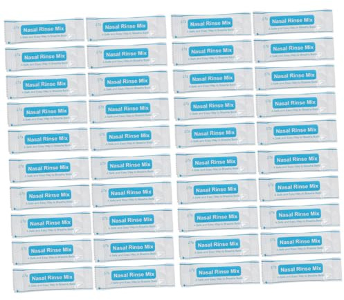 PACKOVE Bustine Di Sale Nasale 80 Pezzi, Soluzione Salina Fisiologica Senza, Pulizia e Protezione Per Cavità Nasali, Confezione Portatile Per Ragazzo Ragazza e Adulti, Uso Quotidiano e Viaggi