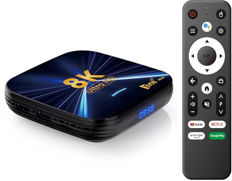 Android TV Stick14.0 4K 2 Go de RAM 16 Go de Commande vocale, Touches de Raccourci, H313 WiFi6 Dual WiFi 2.4G/5G 4K HDR10+ Ultra USB HD Smart TV Stick (4+32 Box)