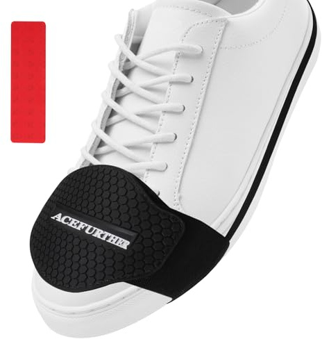Proteggi Scarpe Moto Antiscivolo Chiusura a Strappo Regolabile, Copriscarpa | Moto Impermeabile Gomma Resistente Adesivo Riflettente Rosso Sicurezza Notturna, Accessorio Universale Motociclisti