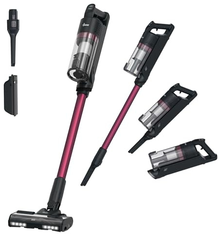Hoover HF1 Max Cordless Vacuum Cleaner with Anti-Hair Wrap, 50 Min Runtime, 200W Motor, 3-Speed Modes, LED Headlights, Converts to Handheld, Bagless & Easy-Empty [HF1M10H]
