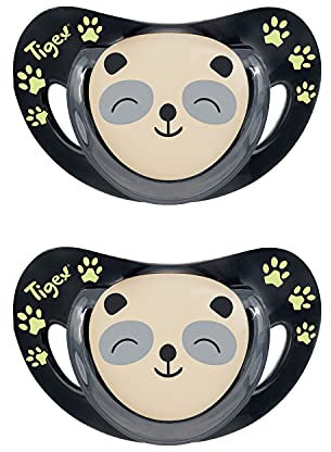 Tigex – 2 chupetes Smart Night fosforescentes otro Talla:18 mois+