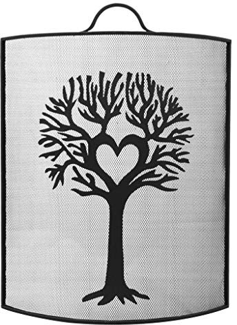 Freestanding Fireguard Black Spark Protection Curved Fire Screen (BL98)