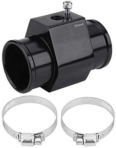 Keenso Auto Wassertemperatur Verbindungsrohr, Auto Wassertemperatur Sensor Adapter 28mm - 40mm Wassertemperatur Verbindungsrohr mit einstellbaren Klammern Universal fit für die meisten Autos(36mm)