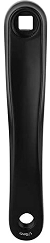 170mm Manovella da Braccio in Lega di Alluminio Pedivella Sinistra Set di Manovella per Bici da Strada(Foro Quadrato Nero)