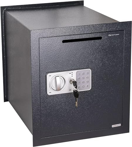 Genie Hand | Wandtresor für Zuhause mit Elektronik Zahlenschloß und Schlüssel Tresor Safe mit Einwurfschlitz – B-Schloss – Anti-Bounce Technologie